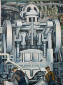 Diego Rivera - Detroit Industry, South Wall Detail (Stamping Machine), 1932-1933