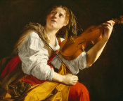 Orazio Gentileschi - Young Woman with a Violin (Saint Cecilia), ca. 1612
