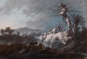 Jean Baptiste Pillement - A Rocky Landscape, 1783