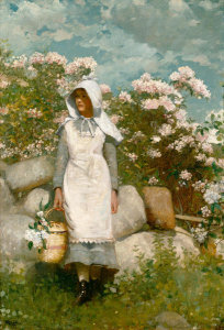 Winslow Homer - Girl and Laurel, 1879