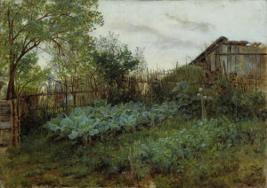 Adolph von Menzel - The Back Garden, 1850/1860