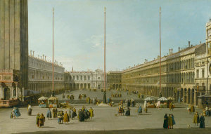 Canaletto - The Piazza San Marco, ca. 1739