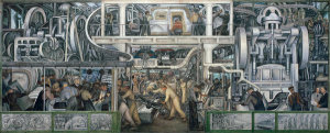 Diego Rivera - Automobile Exterior and Final Assembly (South Wall Mural Detail), 1932–1933
