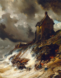 Eugène Louis Gabriel Isabey - The Wreck, 1854