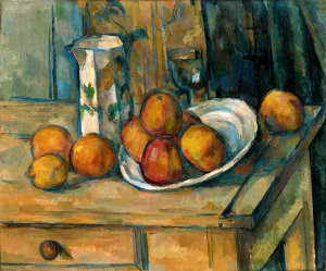 Paul Cézanne - Still Life with Milk Jug and Fruit, c. 1900