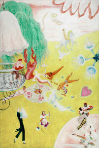 Florine Stettheimer - Love Flight of a Pink Candy Heart, 1930