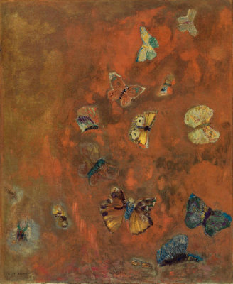 Odilon Redon - Evocation of Butterflies, ca. between 1910 and 1912