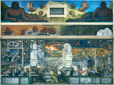 Diego Rivera - Detroit Industry, North Wall Center Panels, 1932-1933