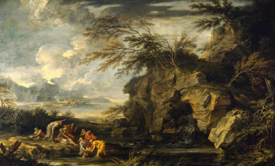 Salvator Rosa - The Finding of Moses, ca. between 1660 and 1665