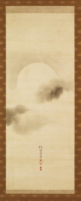 Sakai Hoitsu - Triptych of the Seasons: Moon Among Clouds, early 19th century