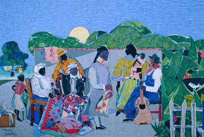 Romare Bearden - Quilting Time, 1986