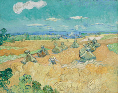 Vincent van Gogh - Wheat Fields with Reaper, Auvers, 1890