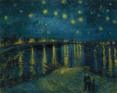 Vincent van Gogh - Starry Night Over the Rhône (La Nuit étoilée), 1888