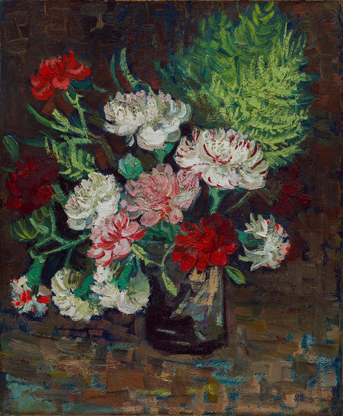 Vase with Carnations, 1886 by Vincent van Gogh - Paper Print - DIA